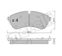 METELLI 22-1173-1 Brake pad set