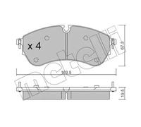 METELLI 22-1173-1 Brake pad set