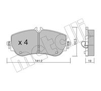 METELLI 22-1175-0 Brake pad set