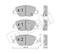 METELLI 22-1177-0 Brake pad set