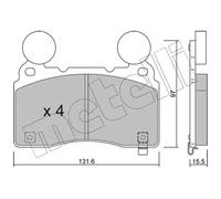 METELLI 22-1179-1 Brake pad set