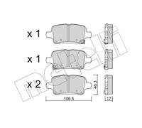 METELLI 22-1180-0 Brake pad set