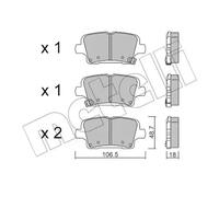 METELLI 22-1181-0 Brake pad set