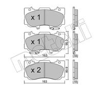 METELLI 22-1183-0 Brake pad set