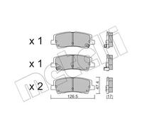 METELLI 22-1184-0 Brake pad set