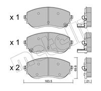 FITS MERCEDES-BENZ X-CLASS X 220 D BRAKE PAD SET, DISC BRAKE 2211910 METELLI