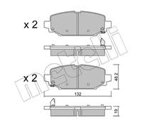 METELLI 22-1210-0 Brake pad set