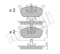 METELLI 22-1214-0 Brake pad set