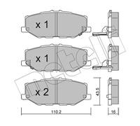 Brake pads 22-1215-0 METELLI for SUZUKI JIMNY Closed Off-Road Vehicle