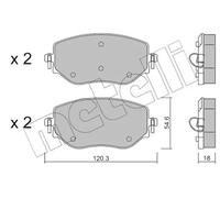 BRAKE PAD SET DISC BRAKE 22-1225-0 FOR RENAULT B4D409 H4D472/450/452/460 1.0L