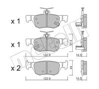 METELLI 22-1226-0 Brake pad set