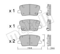 Brake pads 22-1232-0 METELLI for SSANGYONG REXTON
