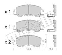 METELLI 22-1239-0 Brake pad set