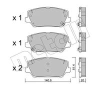 BRAKE PAD SET, DISC BRAKE 2212410