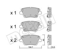 METELLI 22-1243-0 Brake pad set