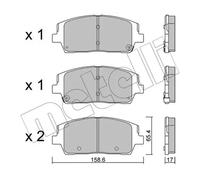 METELLI 22-1244-0 Brake pad set