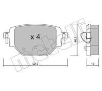 METELLI 22-1246-0 Brake pad set
