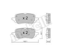 Brake pads 22-1248-0 METELLI for FORD PUMA
