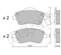 METELLI 22-1249-0 Brake pad set