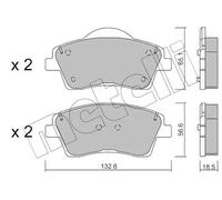 Brake pads 22-1249-0 METELLI for VOLVO XC40