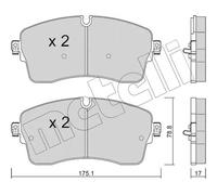Brake pads 22-1250-0 METELLI for LAND ROVER JAGUAR