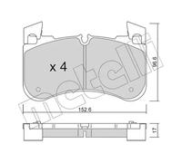 METELLI 22-1251-0 Brake pad set