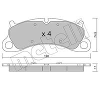METELLI 22-1255-0 Brake pad set