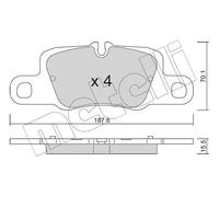 METELLI 22-1257-0 Brake pad set