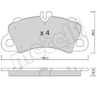 METELLI 22-1259-0 Brake pad set