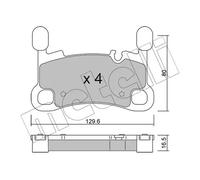 METELLI 22-1260-0 Brake pad set
