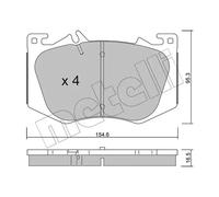 Metelli Brake Pad Set 22-1269-0 for Mercedes-Benz A-Class / CLA / GLA
