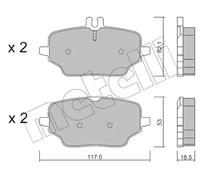 METELLI 22-1273-0 Brake pad set