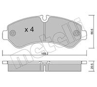 METELLI 22-1276-0 Brake pad set