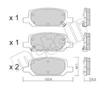 METELLI 22-1278-0 Brake pad set