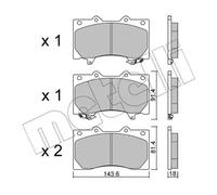 METELLI 22-1279-0 Brake pad set