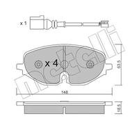 BRAKE PAD SET DISC BRAKE 22-1280-0 FOR SKODA OCTAVIA/IV/Combi VW AUDI 1.0L 4cyl