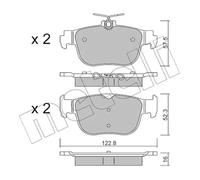 METELLI 22-1281-0 Brake pad set