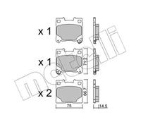 METELLI 22-1289-0 Brake pad set