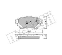 METELLI 22-1290-0 Brake pad set