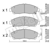 METELLI 22-1291-0 Brake pad set