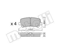 METELLI 22-1292-0 Brake pad set