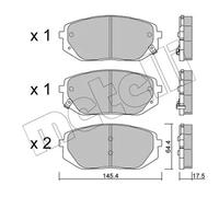 METELLI 22-1300-0 Brake pad set