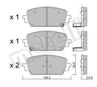 METELLI 22-1303-0 Brake pad set
