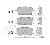 FITS HYUNDAI SANTA FE V 1.6 T-GDI BRAKE PAD SET, DISC BRAKE 2213040 METELLI