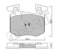 METELLI 22-1310-0 Brake pad set