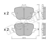Brake pads 22-1313-0 METELLI for MERCEDES-BENZ S-CLASS C-CLASS T-MODEL C-CLASS