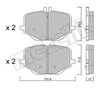 METELLI 22-1314-0 Brake pad set