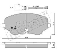 METELLI 22-1316-0 Brake pad set