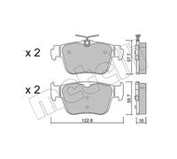 Brake pads 22-1317-0 METELLI for VW SKODA AUDI FORD