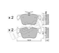 BRAKE PAD SET DISC BRAKE 22-1317-0 FOR SKODA OCTAVIA/IV/Combi VW GOLF/VIII 2.0L